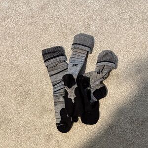 Gray and Black Compression Socks